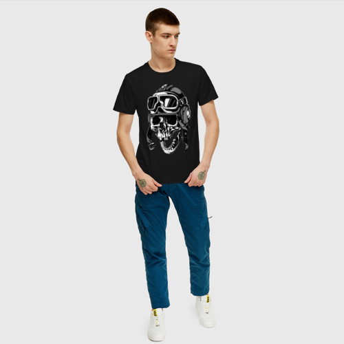 Мужская футболка с принтом Skull Ridеr, вид сбоку #3