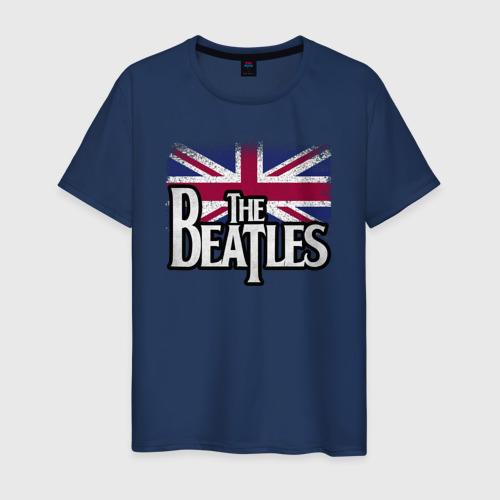 Мужская футболка хлопок с принтом The Beatles Great Britain Битлз, вид спереди #2