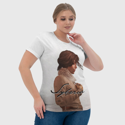 Женская футболка 3D с принтом Syberia, Kate Walker, фото #4
