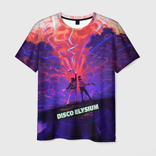 Мужская футболка 3D с принтом Disco art, вид спереди #2