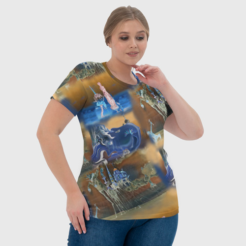 Женская футболка 3D с принтом Картины Сальвадора Дали/Паттерн, фото #4