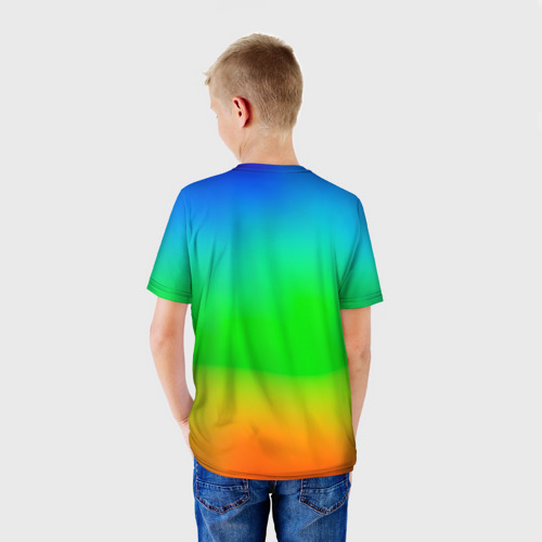 Детская 3D футболка с принтом Subway Surfers / Метро серферов, вид сзади #2