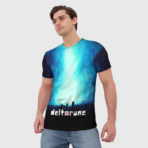 Мужская футболка 3D с принтом Deltarune Герои игры, фото на моделе #1