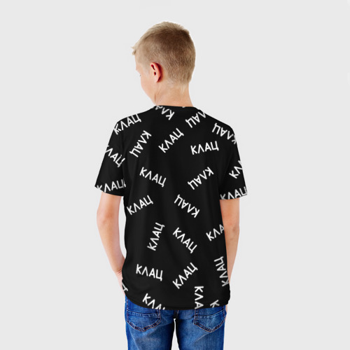 Детская 3D футболка с принтом МЕМ КОТ ПРОГРАММИСТ, вид сзади #2