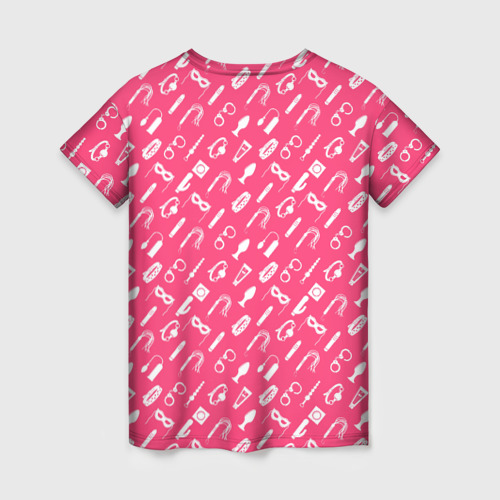 Женская футболка 3D с принтом Секс Игрушки, вид сзади #1