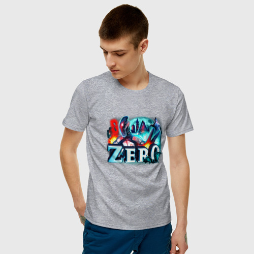 Мужская футболка с принтом Zero art, фото на моделе #1