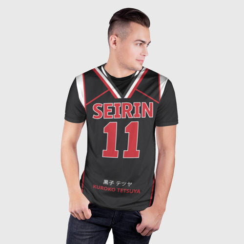 Мужская футболка 3D Slim с принтом Форма seirin 11, фото на моделе #1