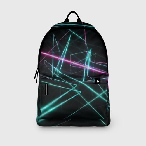 Рюкзак 3D с принтом Лазерная композиция, вид сбоку #3