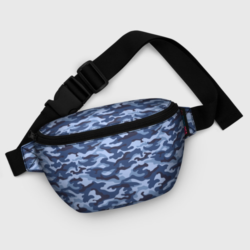 Поясная сумка 3D с принтом Синий Камуфляж (Camouflage), фото #5