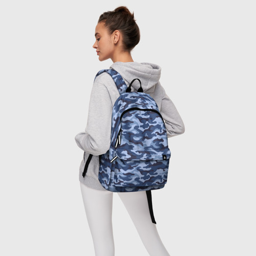 Рюкзак 3D с принтом Синий Камуфляж (Camouflage), фото #4