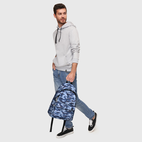 Рюкзак 3D с принтом Синий Камуфляж (Camouflage), фото #5