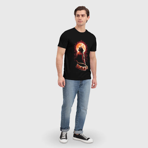 Мужская футболка 3D с принтом Protagonist Bloodborne, вид сбоку #3