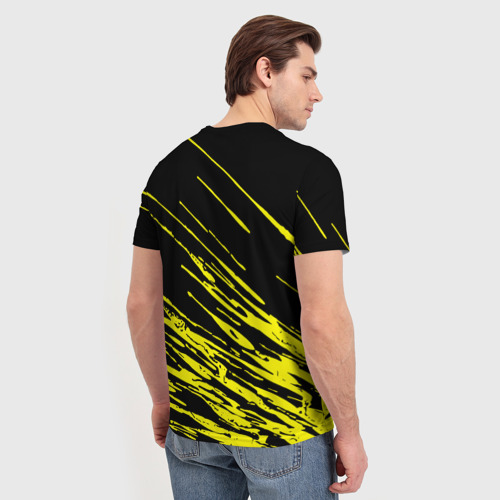 Мужская футболка 3D с принтом Кобра Кай логотип, вид сзади #2