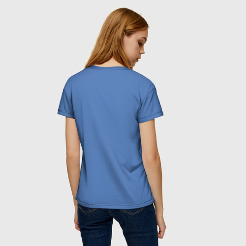 Женская 3D футболка с принтом Пробежка, вид сзади #2