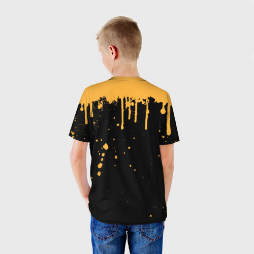 Детская 3D футболка с принтом Bendy and the Ink Machine | Бэнди чудовище, вид сзади #2