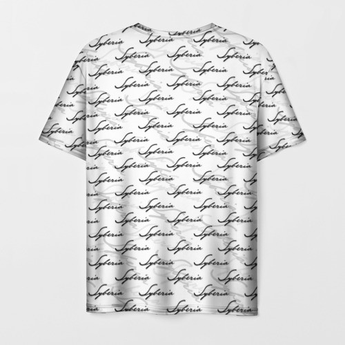 Мужская футболка 3D с принтом Syberia | Logo Pattern, вид сзади #1
