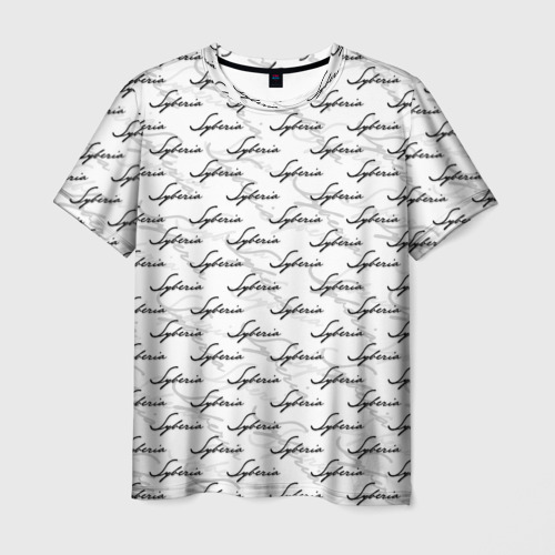 Мужская футболка 3D с принтом Syberia | Logo Pattern, вид спереди #2