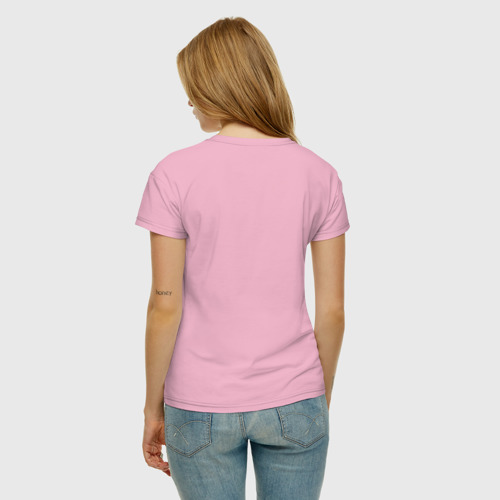 Женская футболка с принтом Fem Love is among us, вид сзади #2