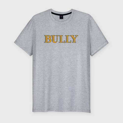 Мужская футболка хлопок Slim с принтом Bully | Big Logo, вид спереди #2