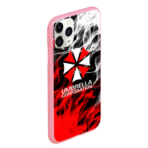 Чехол для iPhone 11 Pro Max матовый с принтом Umbrella Corporation Fire, вид сбоку #3
