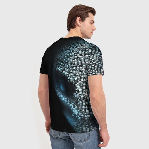 Мужская футболка 3D с принтом X-COM 2 Alien skulls, вид сзади #2