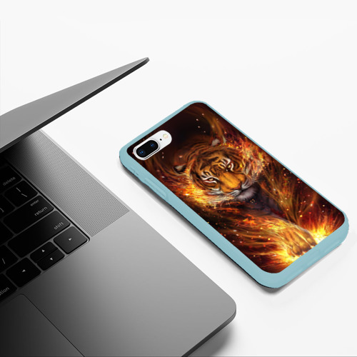 Чехол для iPhone 7Plus/8 Plus матовый с принтом Огненный тигр / Сила огня, фото #5