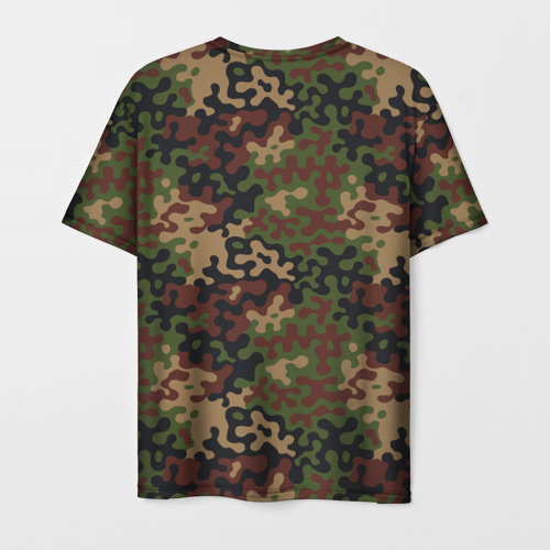 Мужская футболка 3D с принтом Военный Камуфляж (Military), вид сзади #1