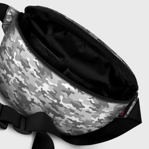 Поясная сумка 3D с принтом Серый Военный Камуфляж, фото #6