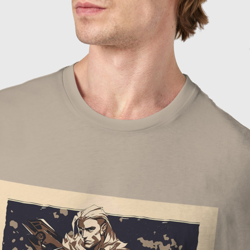 Мужская футболка хлопок с принтом Sova арт, фото #4