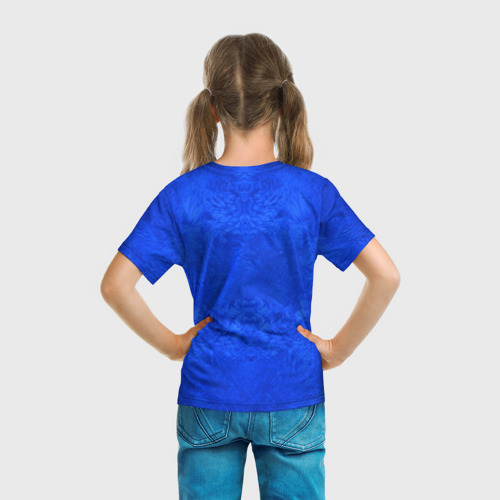 Детская футболка 3D с принтом Poppy Playtime Хагги Вагги мордочка, вид сзади #2