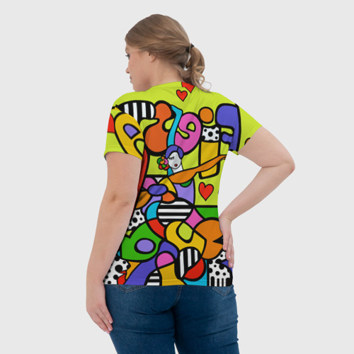 Женская футболка 3D с принтом Fiesta dance, вид сзади #2
