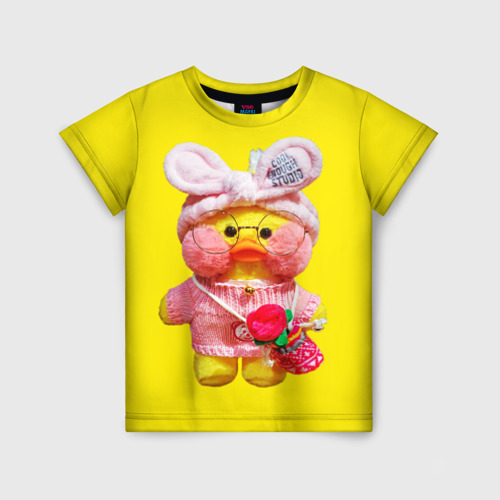 Детская 3D футболка с принтом УТЯ | УТОЧКА ЛАЛАФАНФАН, вид спереди #2