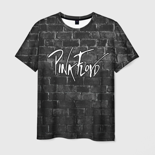 Мужская футболка 3D с принтом Pink Floyd - Пинк флойд кирпичная стена, вид спереди #2