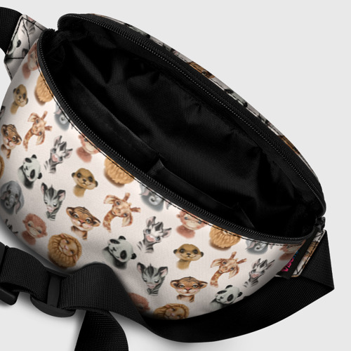 Поясная сумка 3D с принтом Милые дикие животные, фото #6