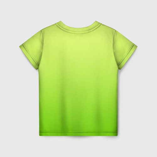 Детская футболка 3D с принтом Plants vs Zombies - Горохострел, вид сзади #1