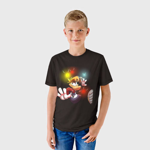 Детская футболка 3D с принтом Rayman Legends Рейман, фото на моделе #1