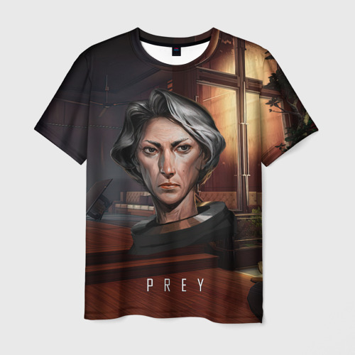 Мужская 3D футболка с принтом PREY woman, вид спереди #2