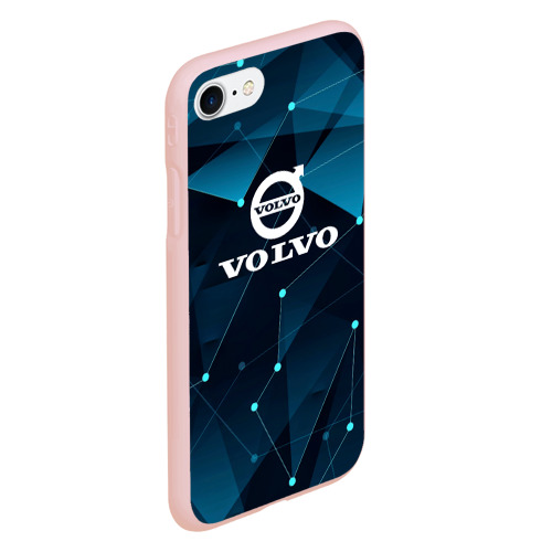 Чехол для iPhone 7/8 матовый с принтом [Volvo] - Geometry, вид сбоку #3