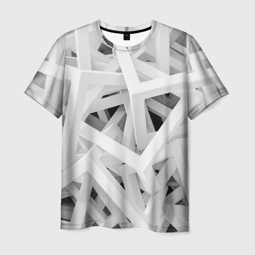 Мужская футболка 3D с принтом Белый архитектор, вид спереди #2