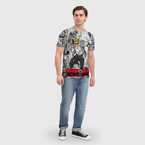 Мужская футболка 3D с принтом Gray comix, вид сбоку #3