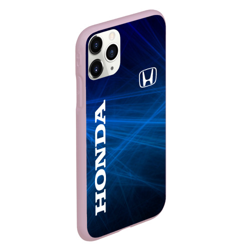 Чехол для iPhone 11 Pro матовый с принтом [Honda] - Blue, вид сбоку #3