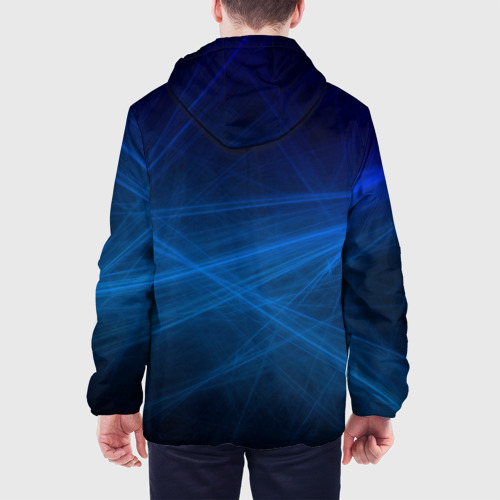 Мужская куртка 3D с принтом [Honda] - Blue, вид сзади #2