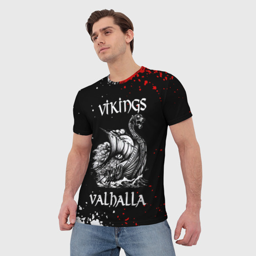 Мужская футболка 3D с принтом Викинги: Вальхалла Vikings: Valhalla, фото на моделе #1