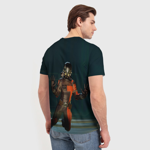 Мужская 3D футболка с принтом Prey невесомость, вид сзади #2