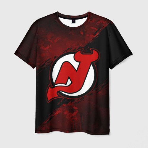 Мужская футболка 3D с принтом New Jersey Devils, Нью Джерси Девилз, вид спереди #2