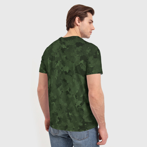 Мужская футболка 3D с принтом Эмблема Войск Связи, вид сзади #2