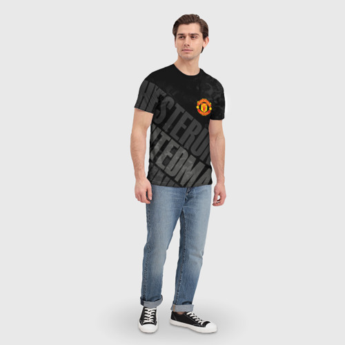 Мужская 3D футболка с принтом Manchester United , Манчестер Юнайтед, вид сбоку #3