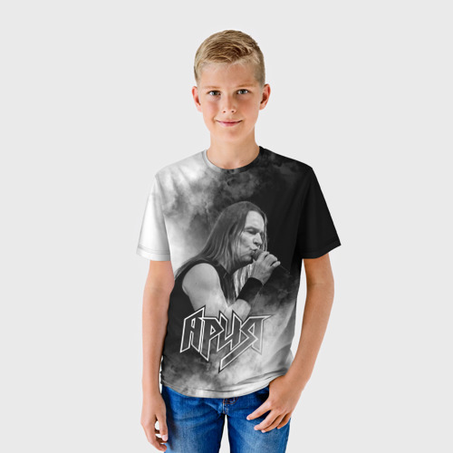 Детская футболка 3D с принтом АРИЯ, КИПЕЛОВ, фото на моделе #1