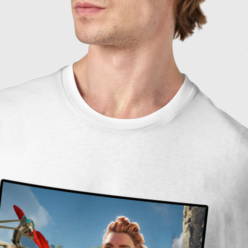 Мужская футболка хлопок с принтом Horizon Запретный Запад, фото #4