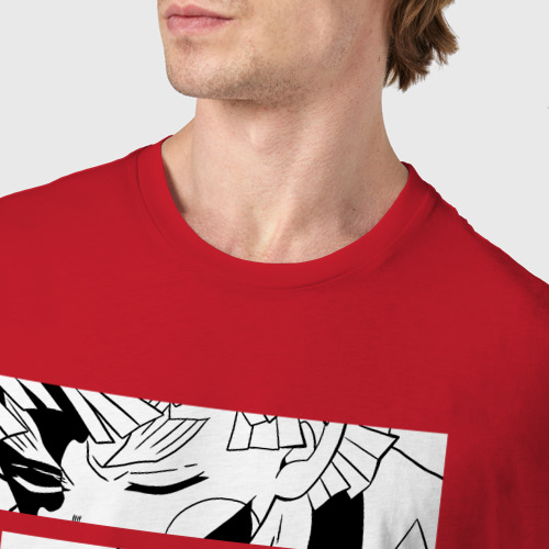 Мужская футболка хлопок с принтом Клинок в Стиле Манги, фото #4